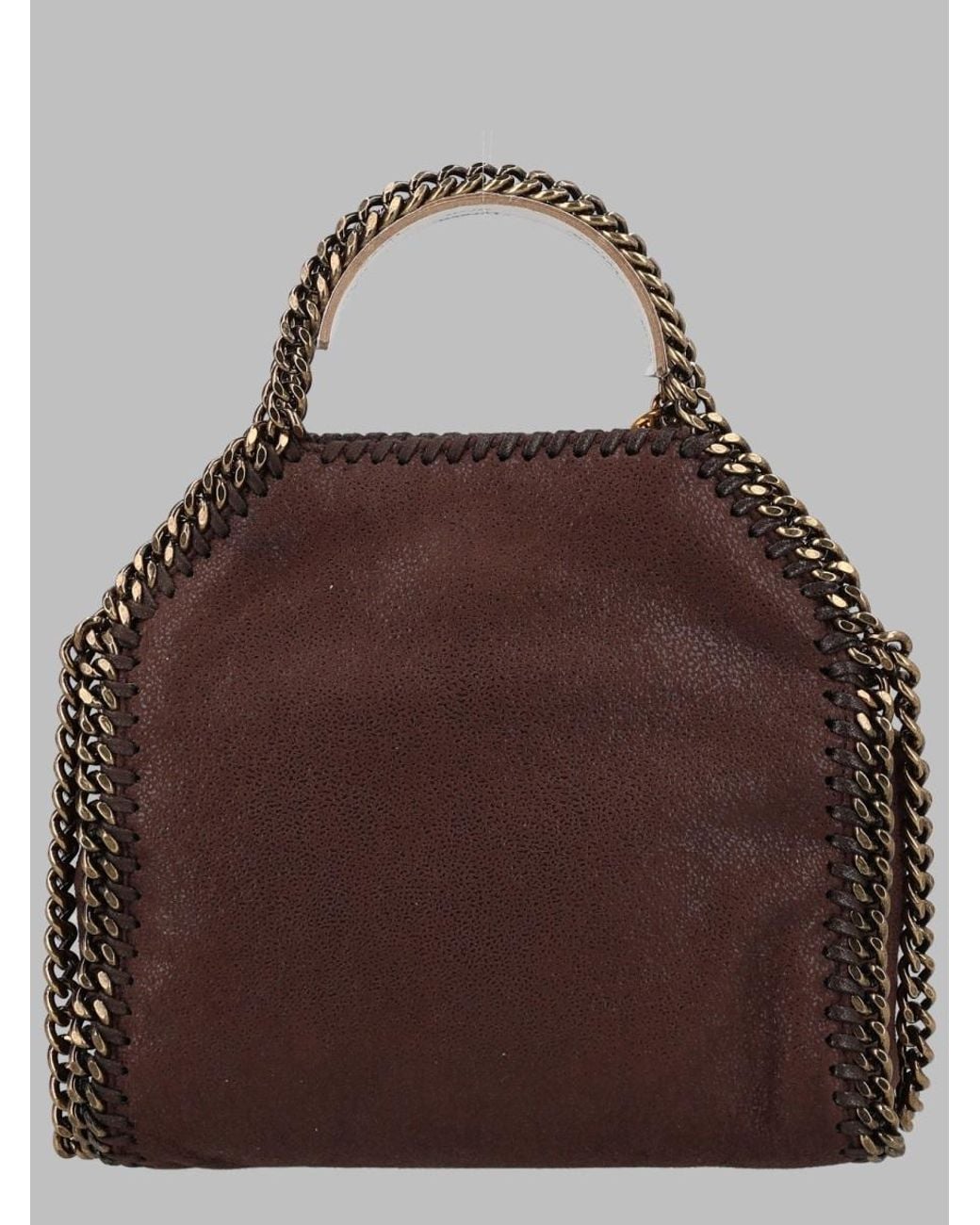 Stella McCartney Brown Structured Shoulder Bag With Magnetic Flap