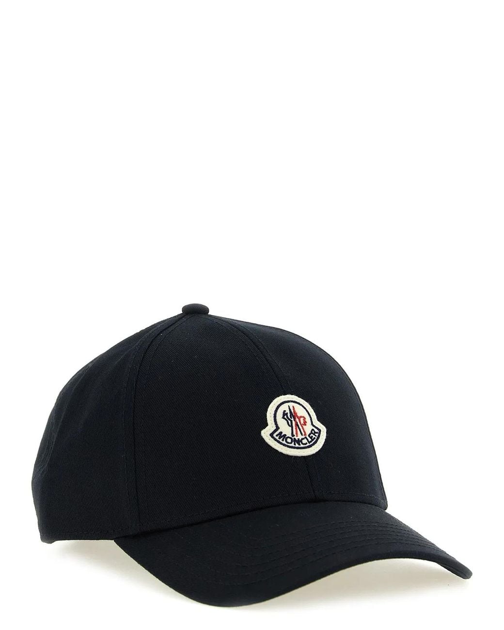 Moncler Black Hat With Logo for men