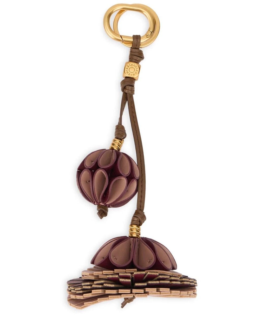 Gianni Chiarini Brown Leather Keychain