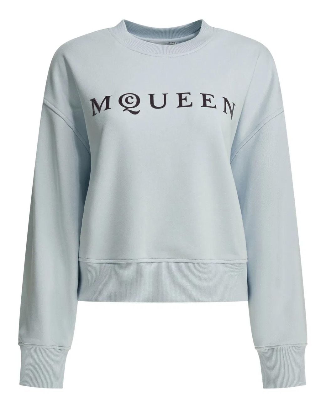 McQueen Blue Cotton Sweatshirt