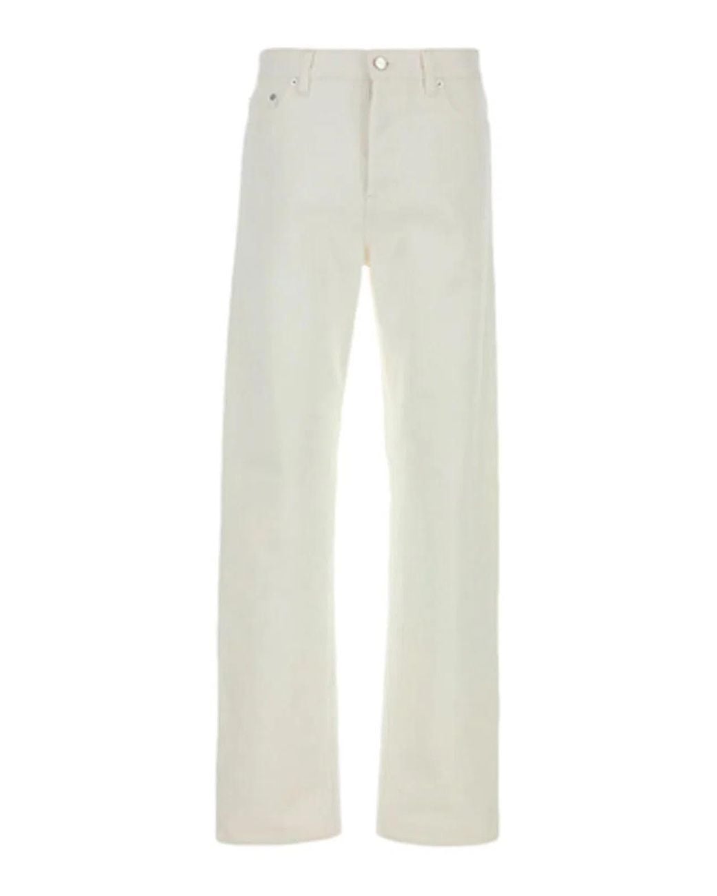 Gucci White Loose Fit Pants for men