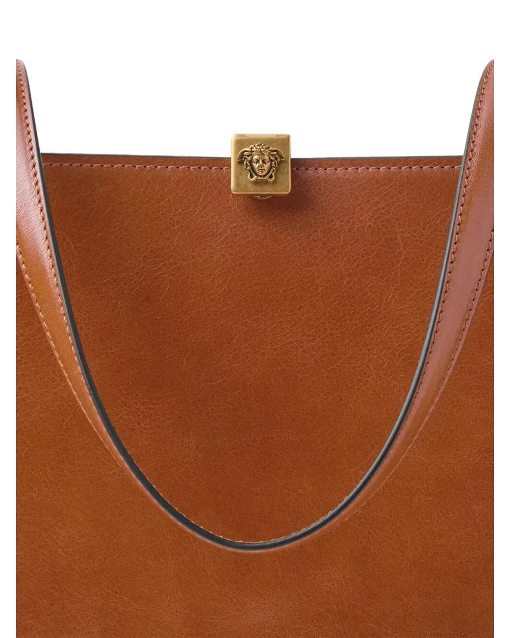 Versace Brown Severine Leather Tote