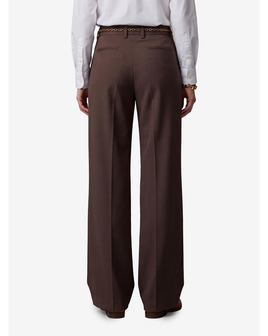 SUTTON NEW YORK Brown Straight Leg Canvas Trousers