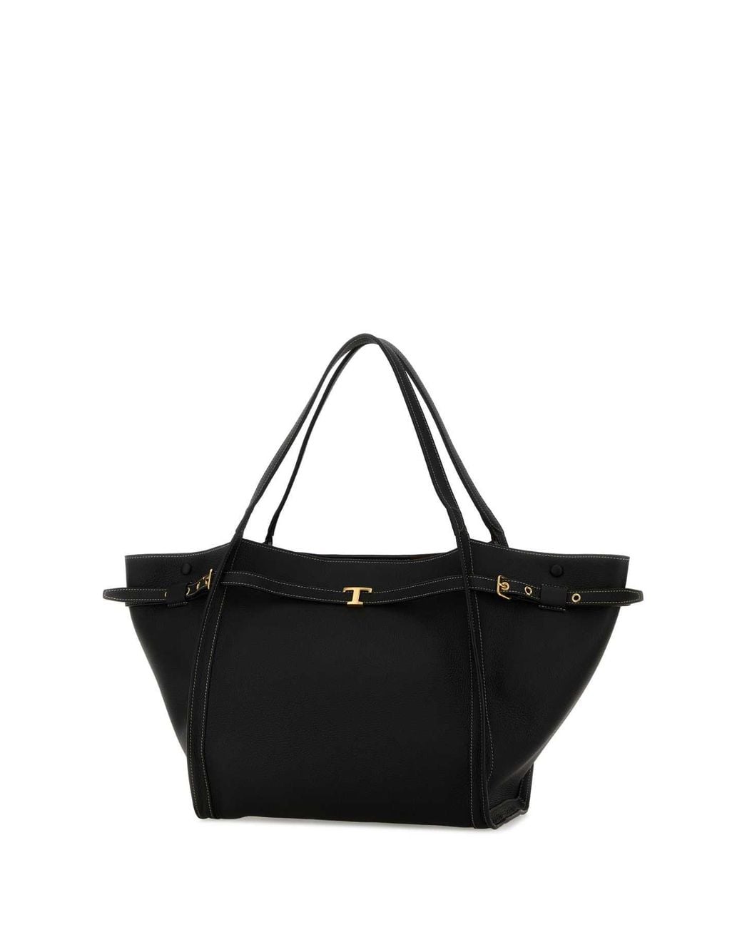 Tod's Black Leather Tim Shopping Bag