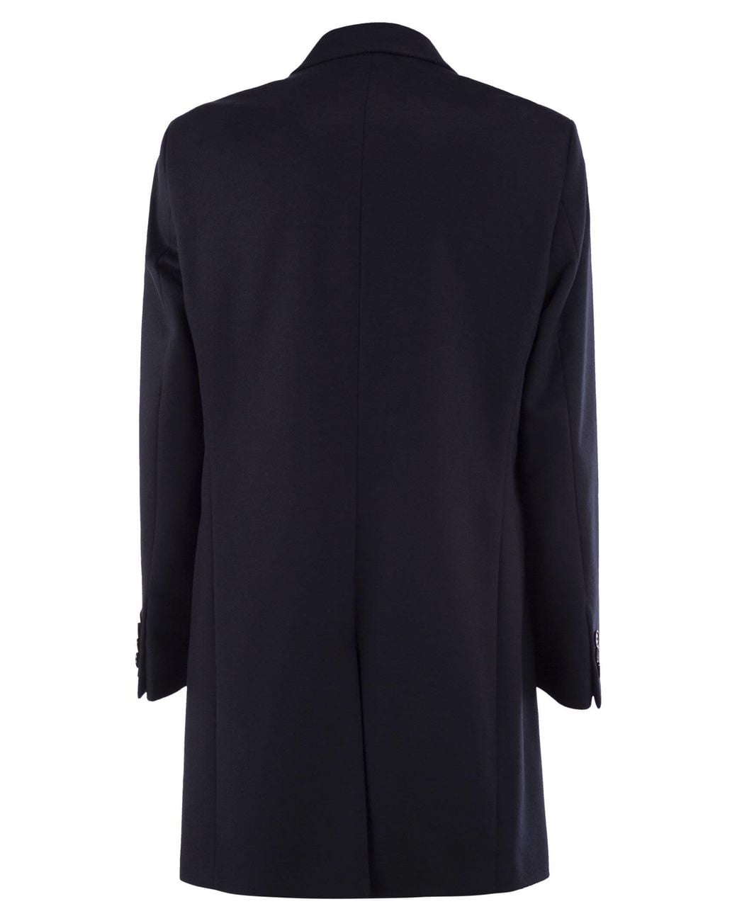 Boss Blue Recycled Wool And Cashmere Coat for men
