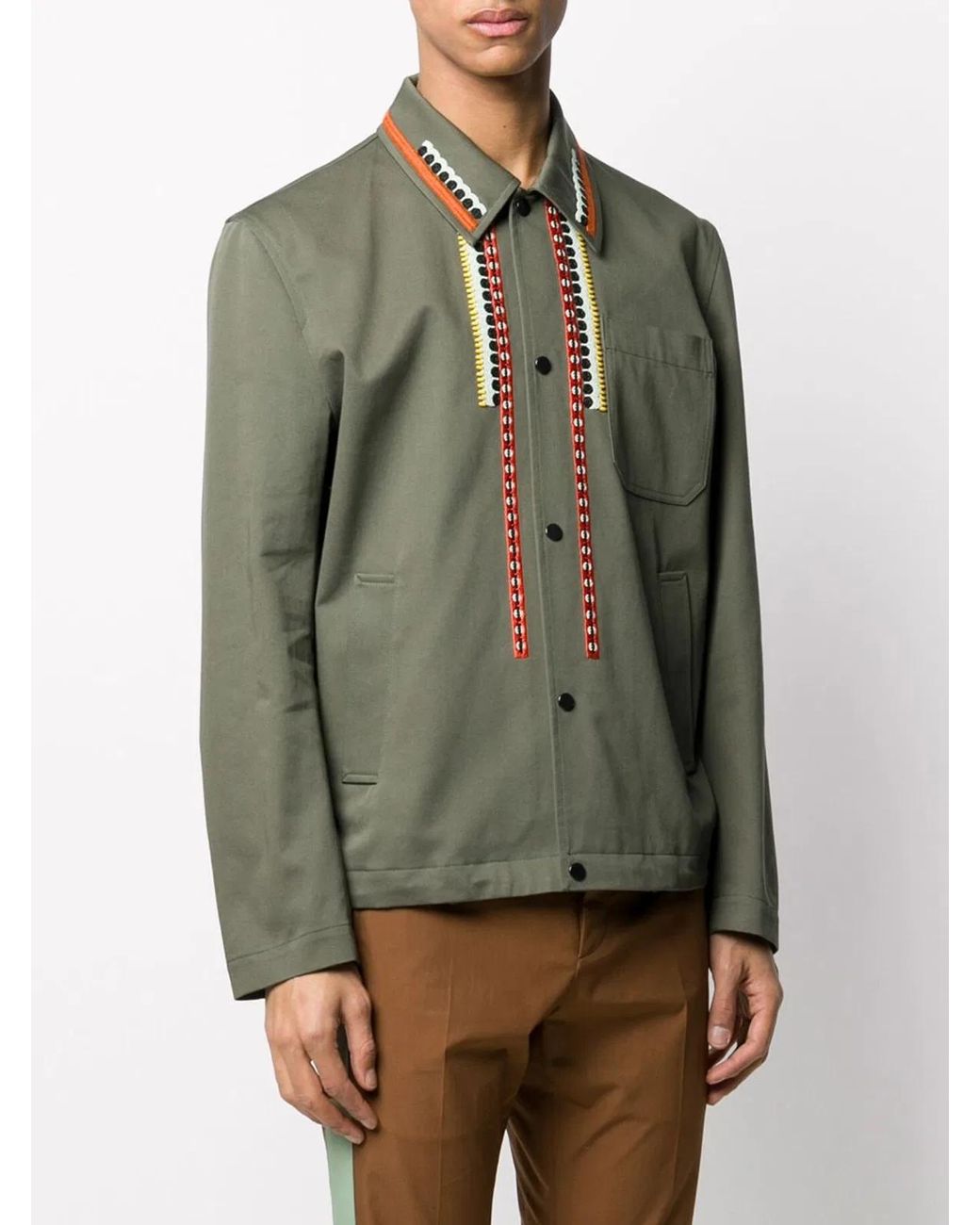 Valentino Green Embroidery Shirt for men