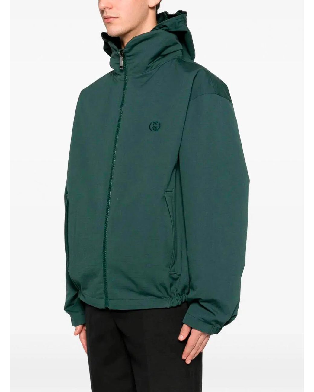Gucci Green Calfskin Blouson Jacket for men