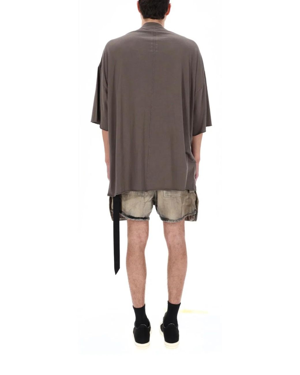 Rick Owens Brown Drkshdw Tommy T Oversized Cotton Jersey T-Shirt for men