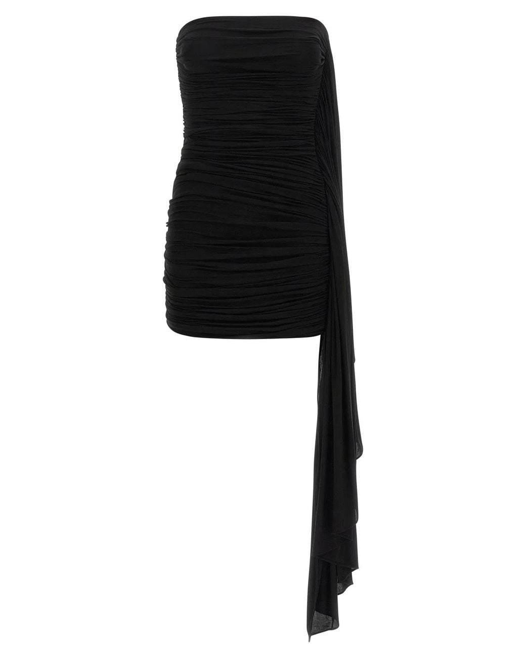 Alexander Wang Black Asymmetrical Draped Dress