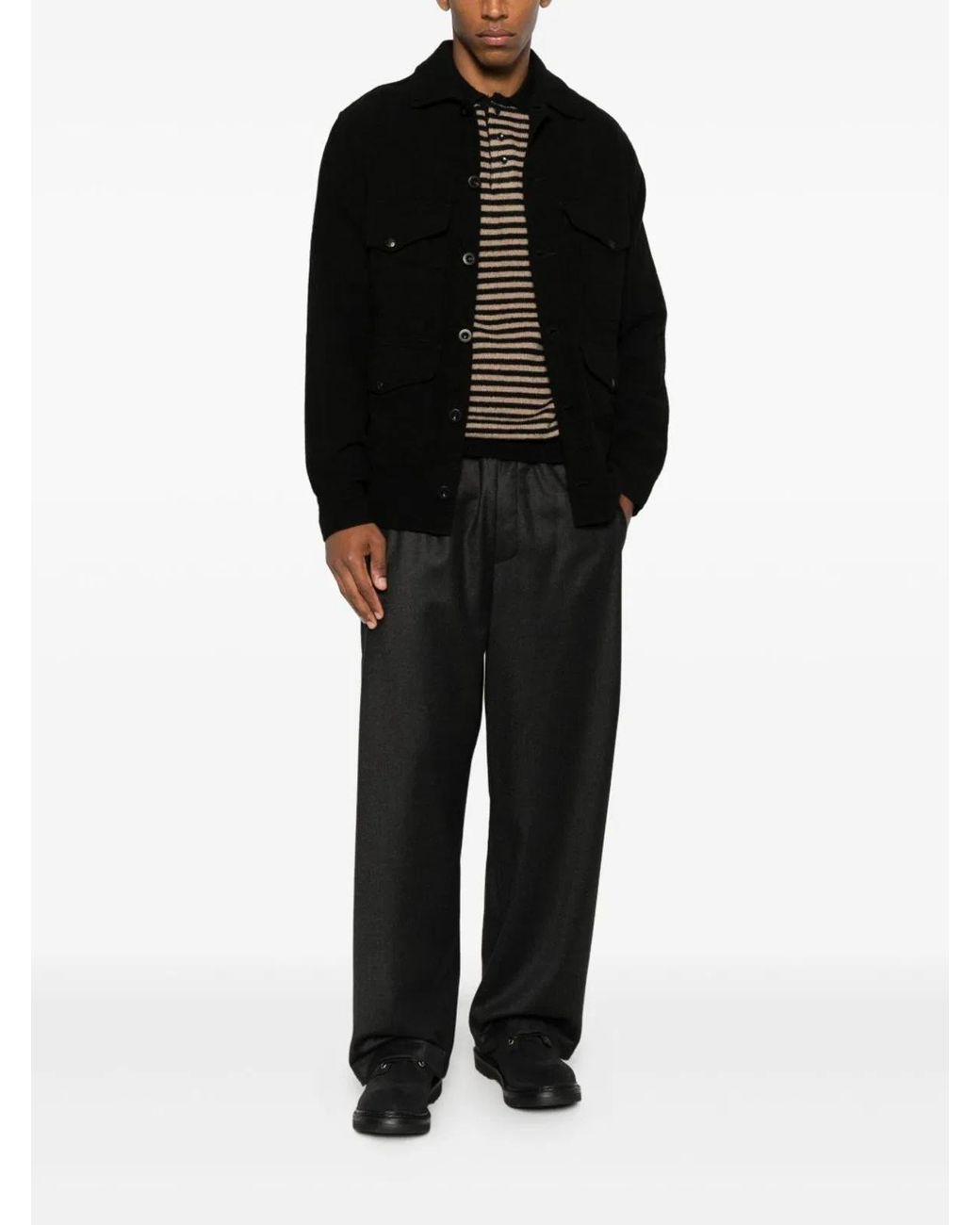 Junya Watanabe Black Wool Blend Jacket for men