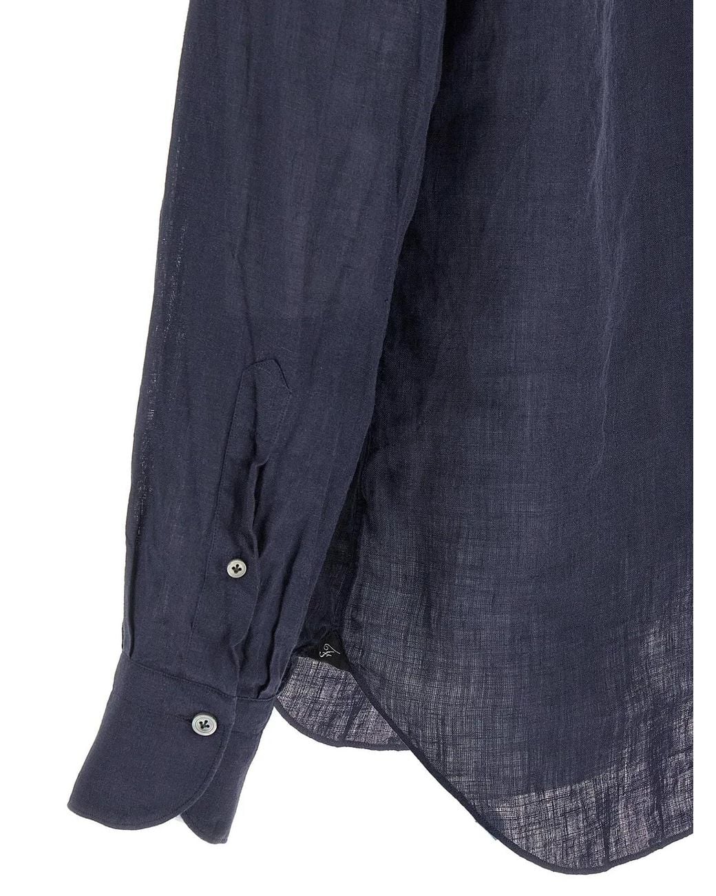 Finamore 1925 Blue 'Gaeta' Shirt for men