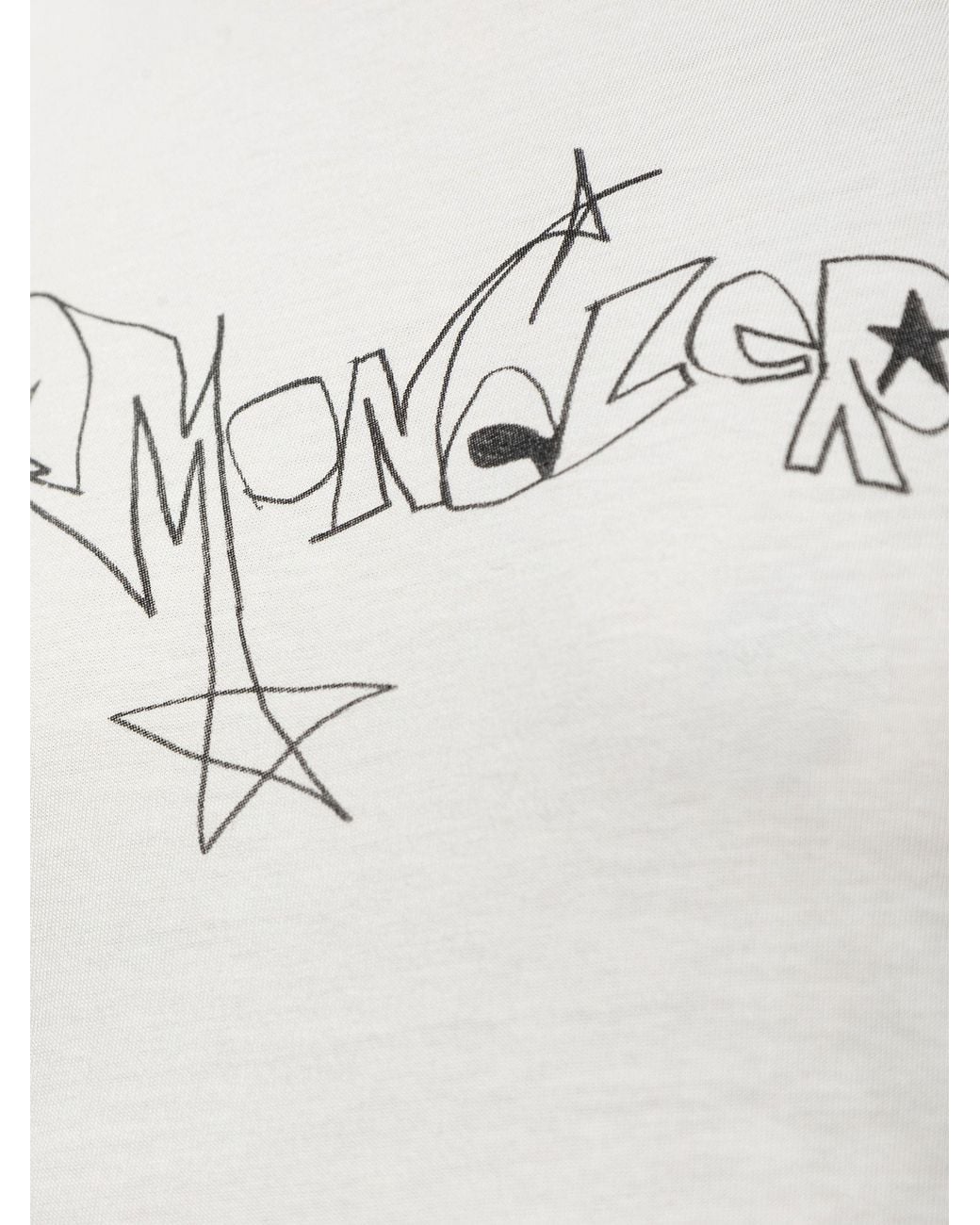 Moncler White Logo-Print T-Shirt