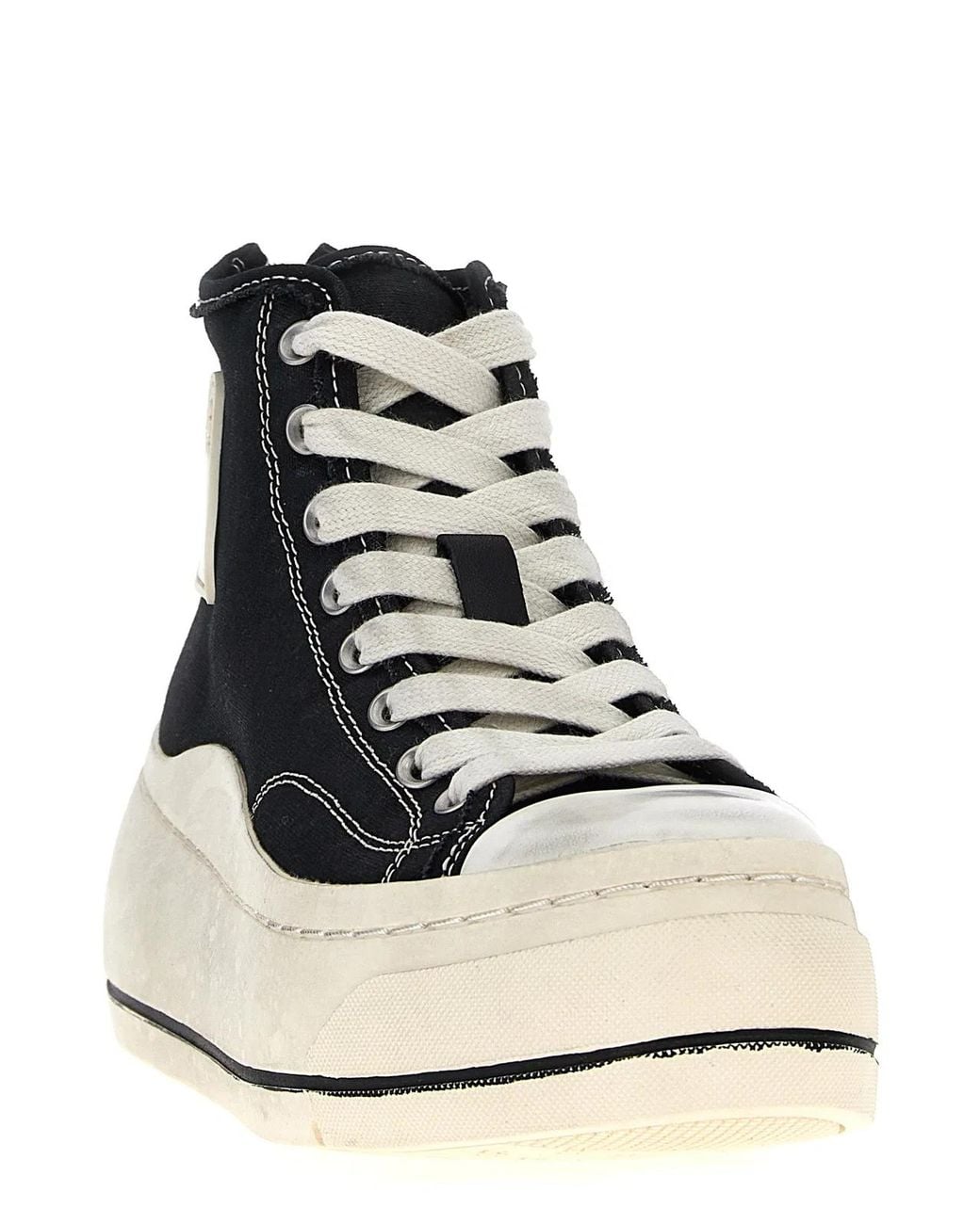 R13 Black 'High Top' Sneakers