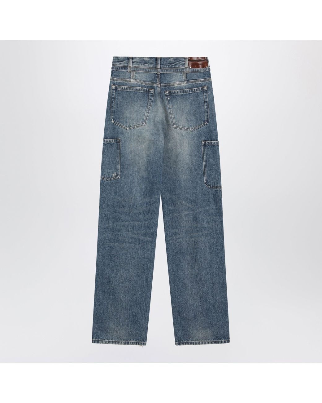 Dries Van Noten Blue Washed-Effect Jeans With Belt