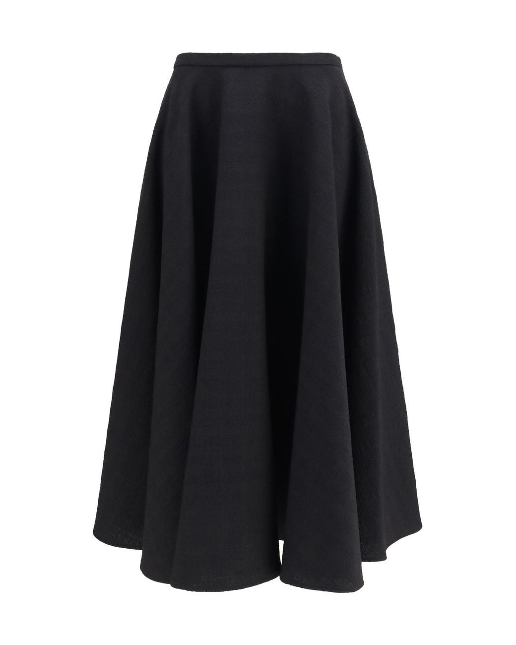 Lardini Blue Virgin Wool Ruffled Midi Skirt