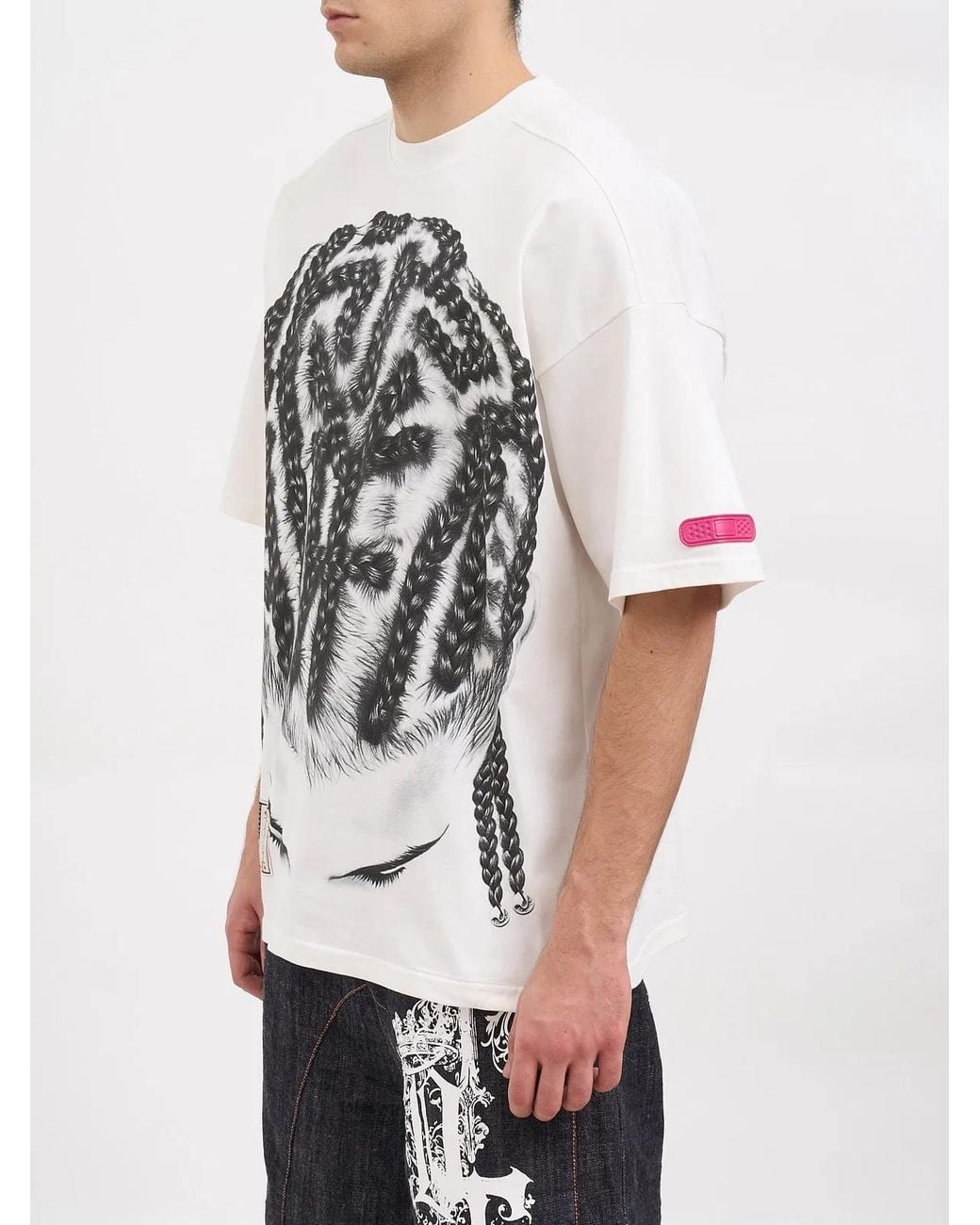 PDF Gray The Boy Braids T-Shirt for men