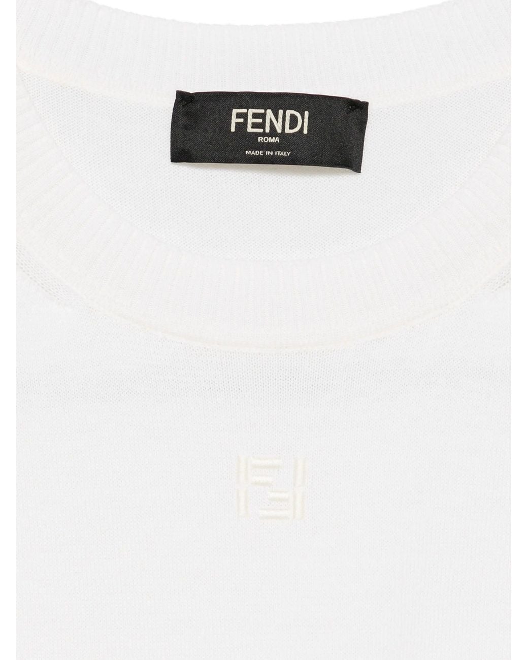 Fendi White Elevated T-Shirt for men