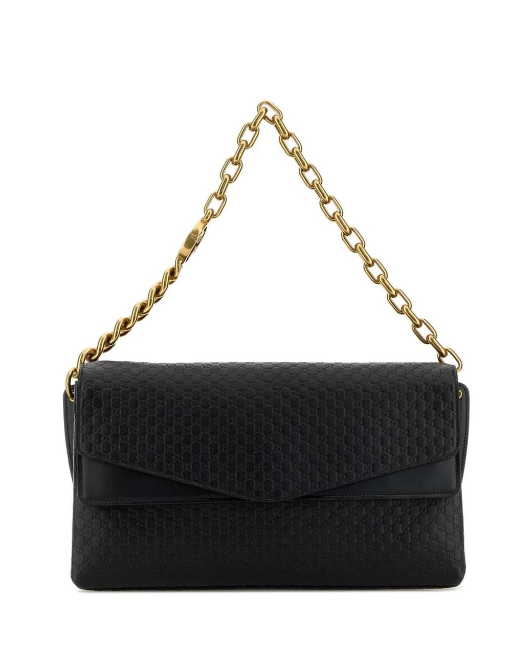 Gucci Black Leather Large Shoulder Bag