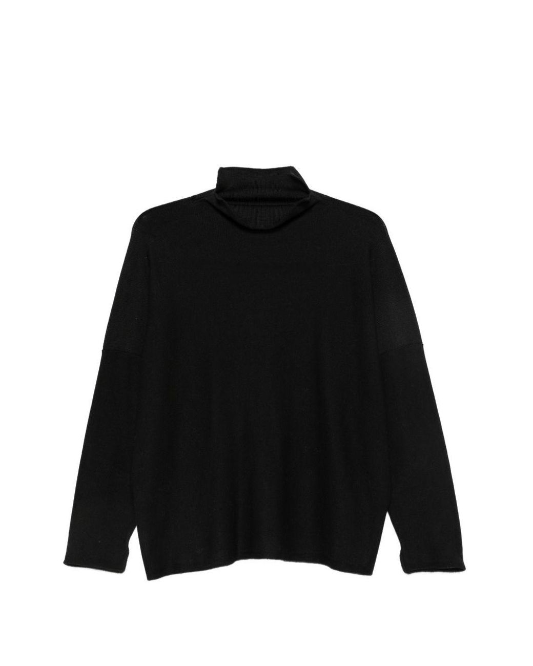 Daniela Gregis Black Wool Turtle-Neck Sweater