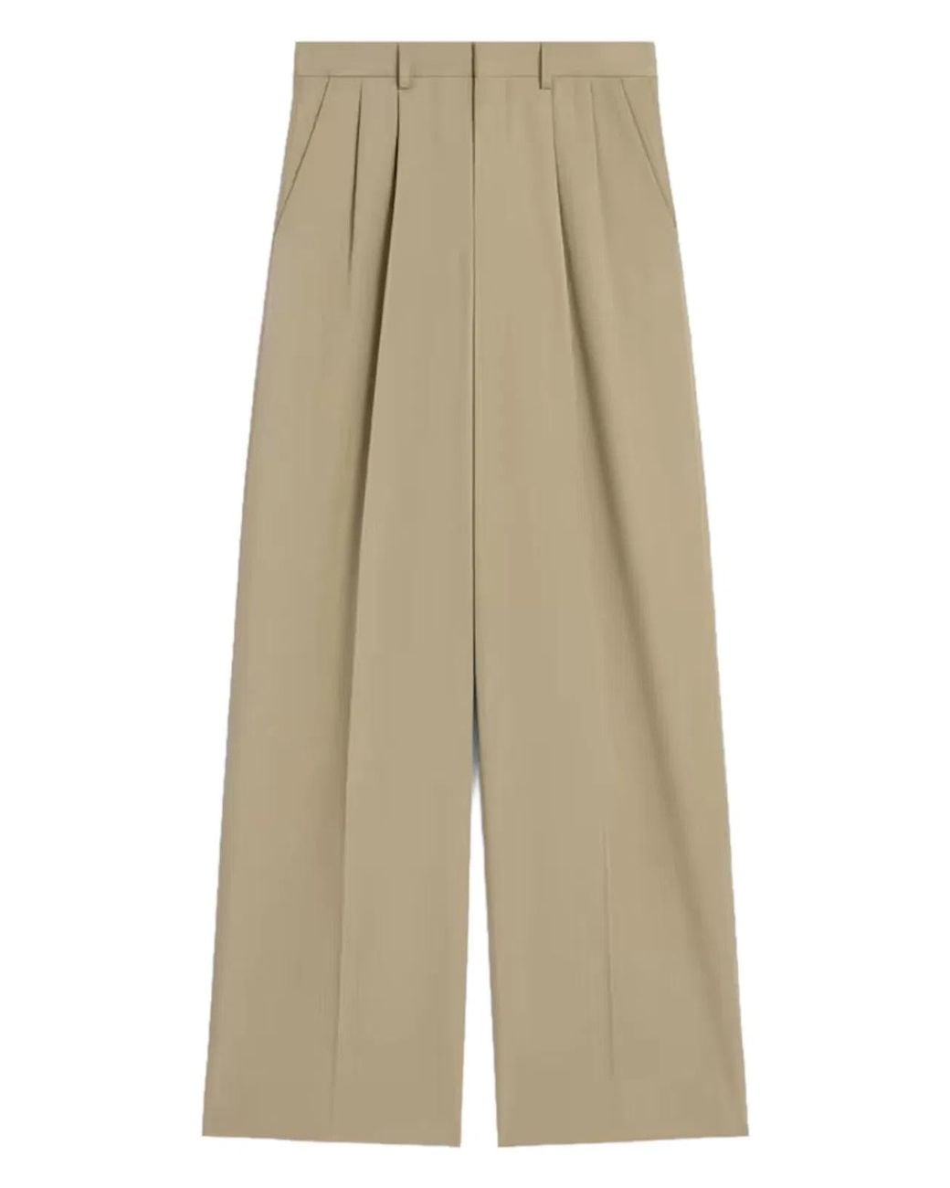 Céline Natural Straight Trousers Cotton