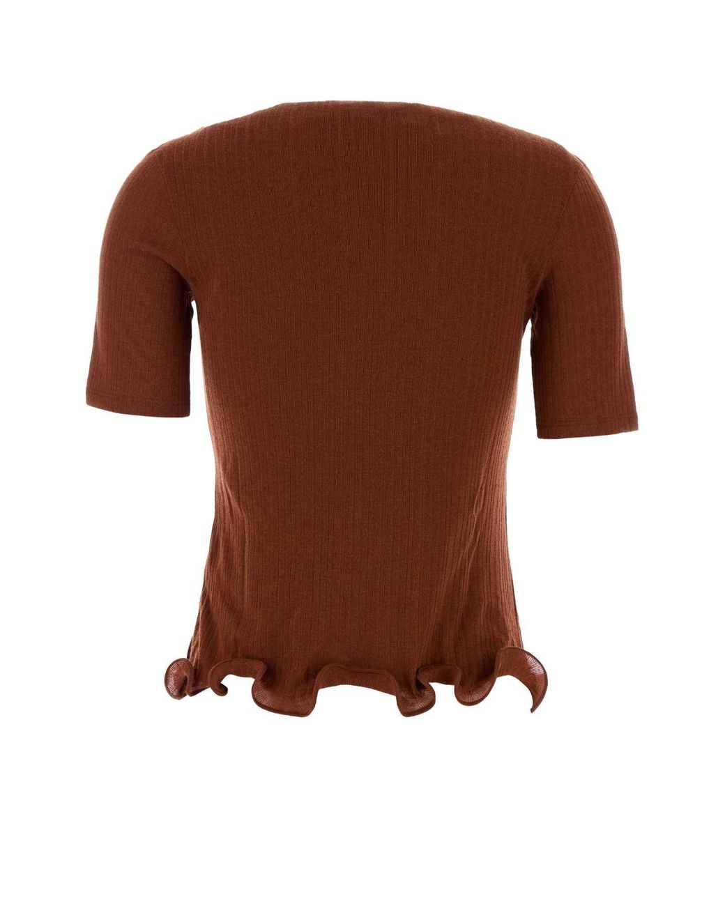 Fendi Brown Brick Wool Top