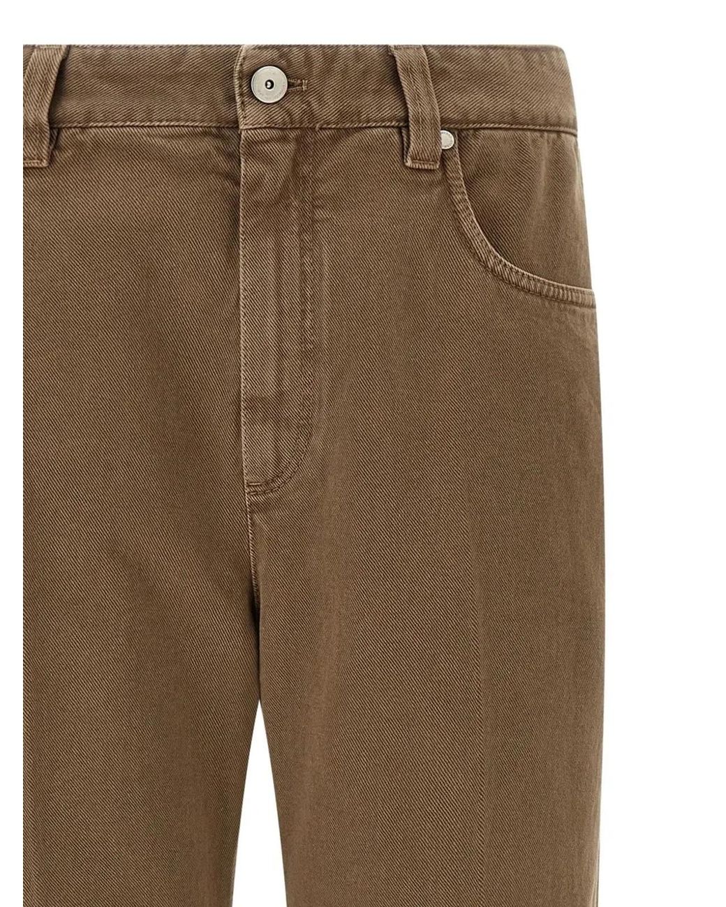 Brunello Cucinelli Natural Contemporary Loose Trousers