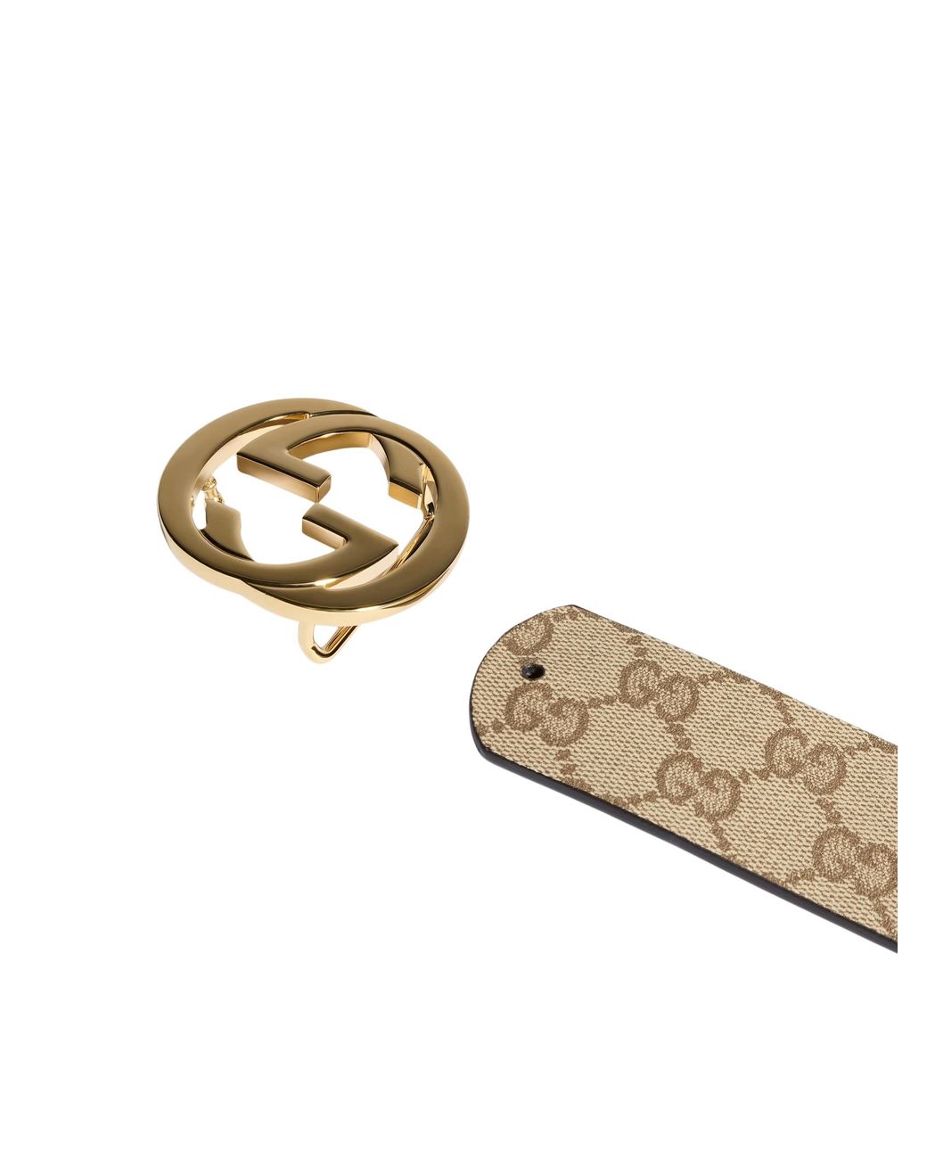 Gucci Brown Reversible Belt With Interlocking G Buckle for men