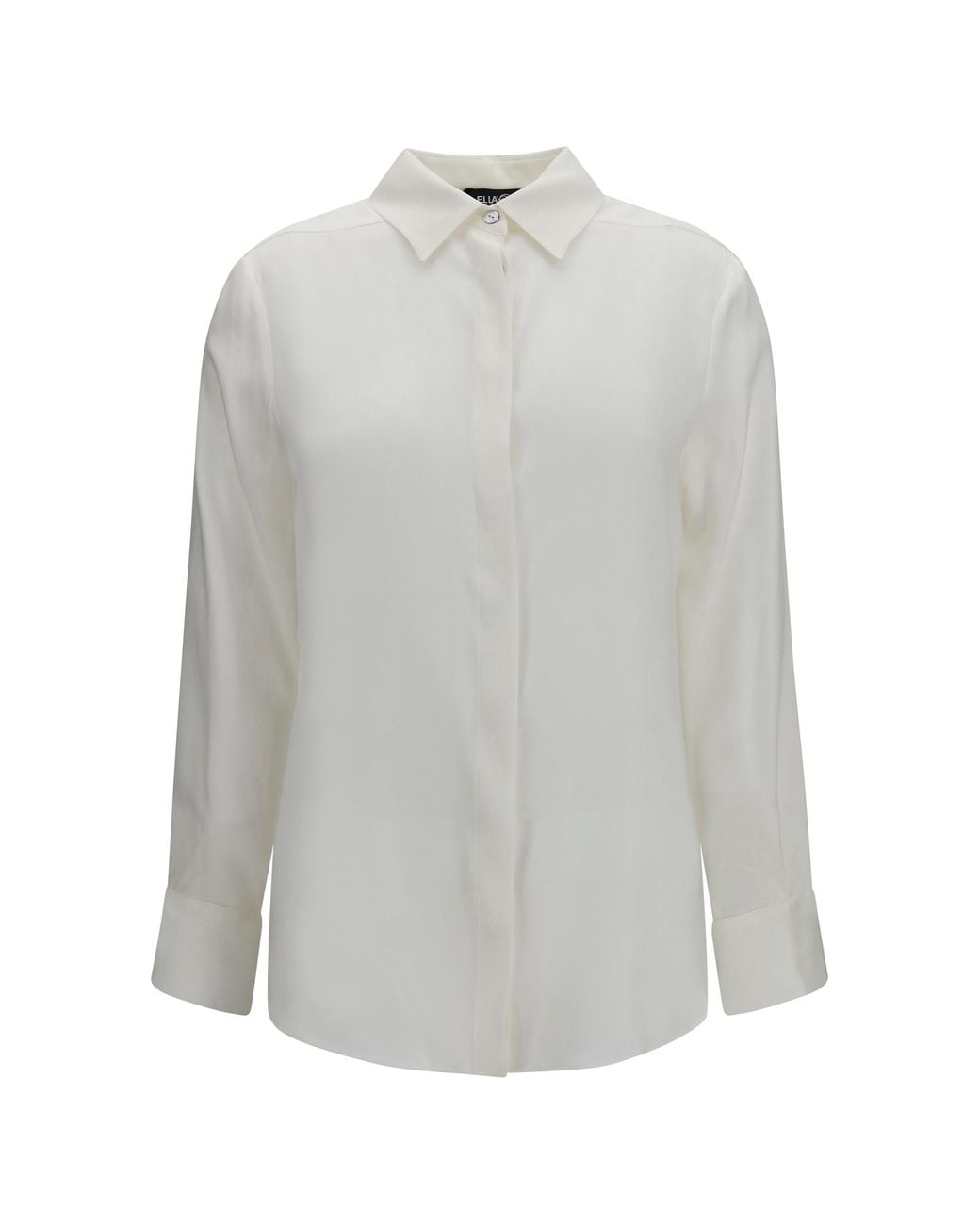 Adidas By Stella McCartney White Adidas By Stella Mccartney Silk Shirt With Back Gathering