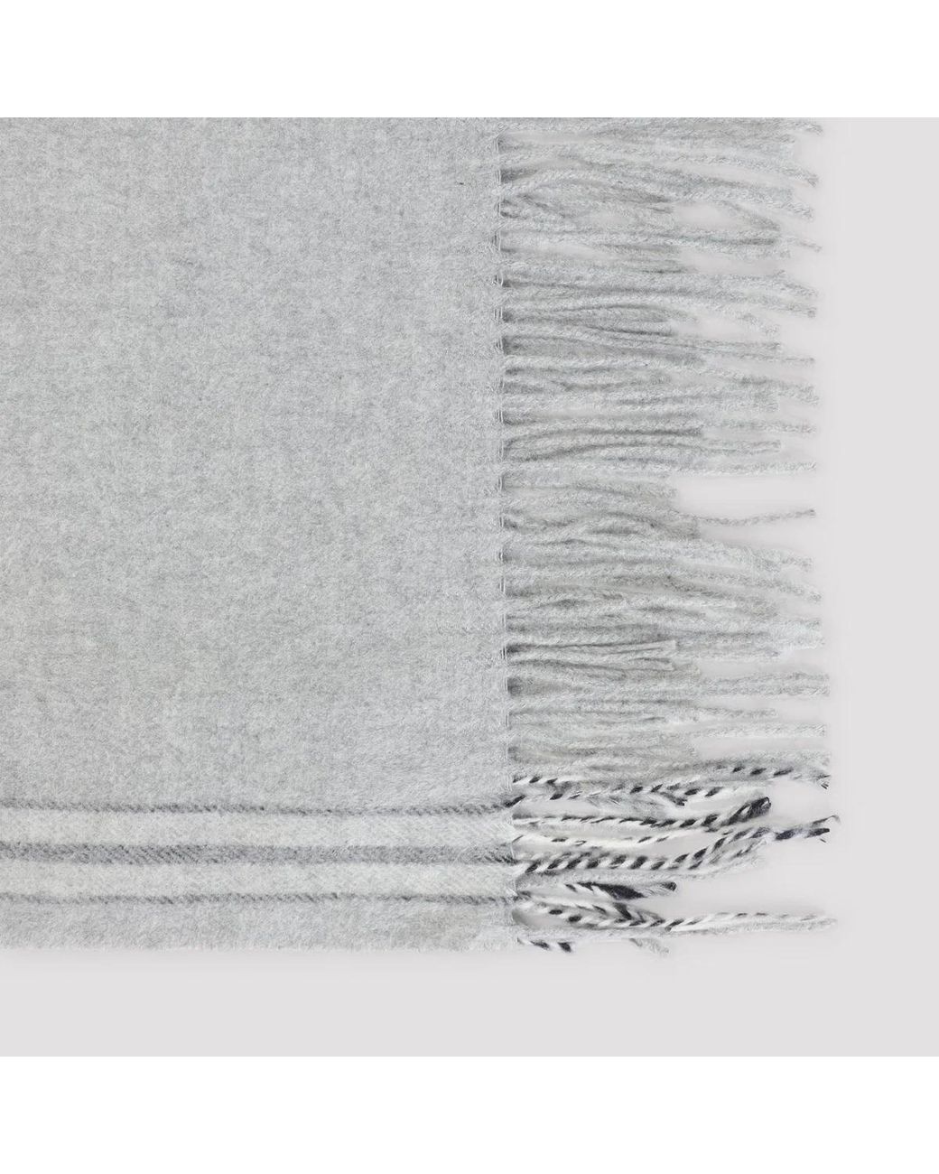 Brunello Cucinelli Gray Light Silk Scarf for men