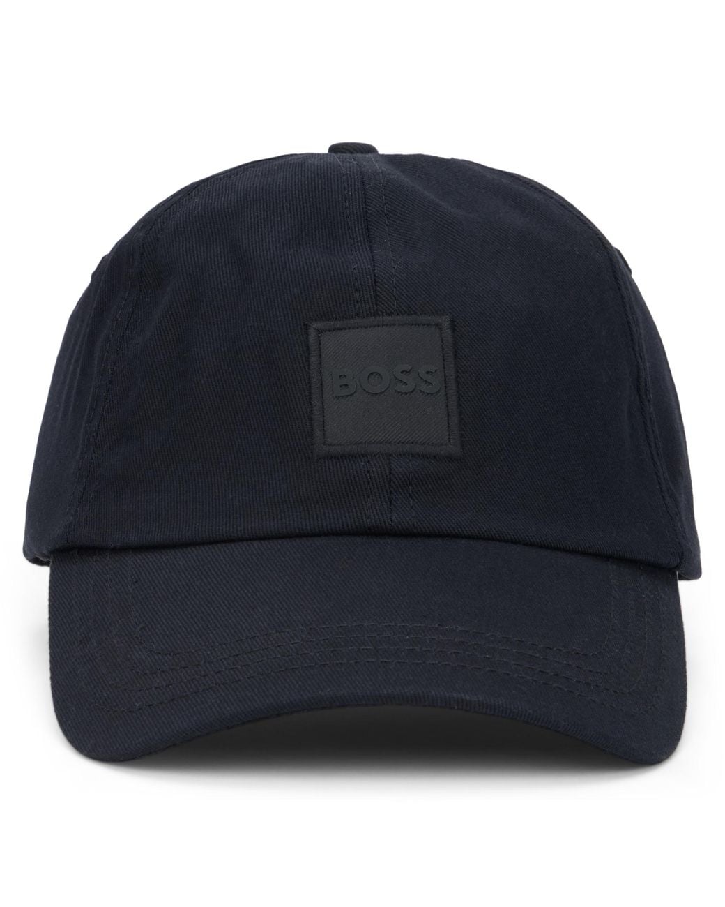 Boss Blue Cotton Visor Cap Hat for men