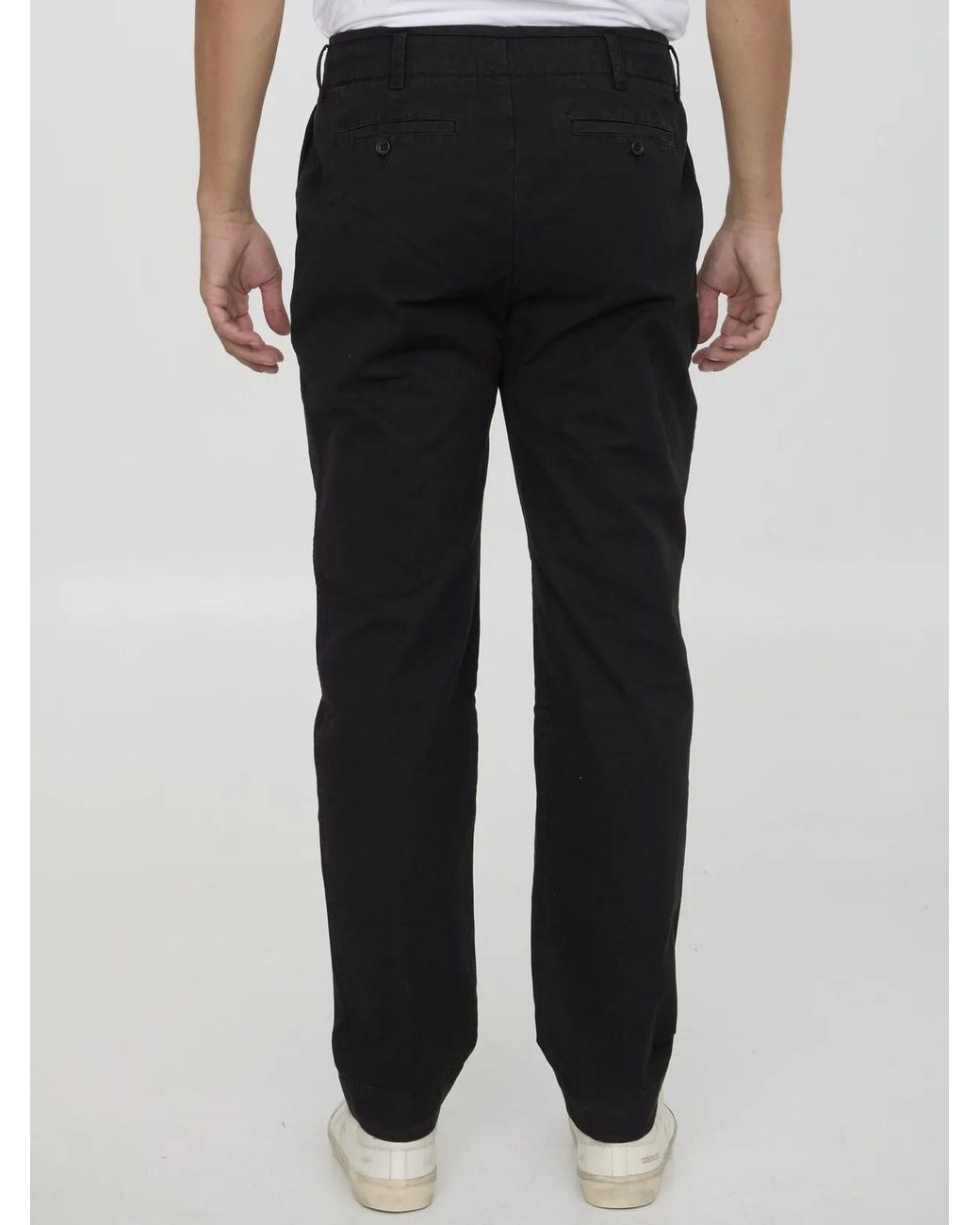 James Perse Black Rigid Canvas Pants for men