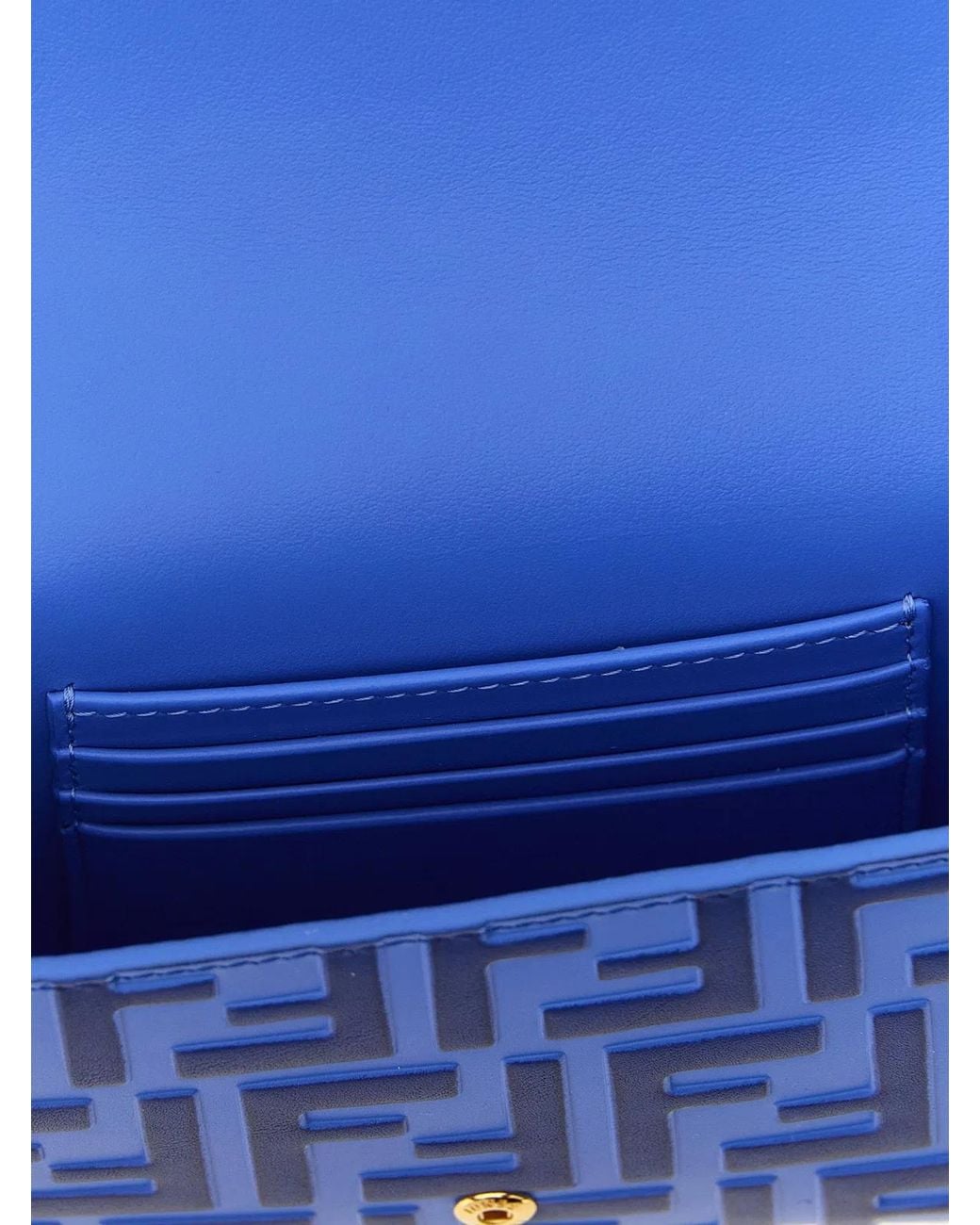 Fendi Blue 'Ff Diamonds' Wallet On Chain