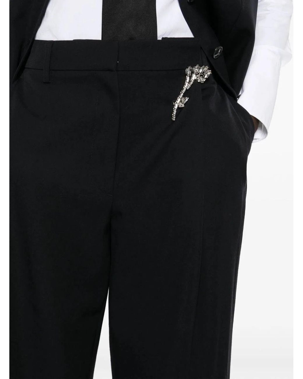 Prada Black Light Glass Brass Pants