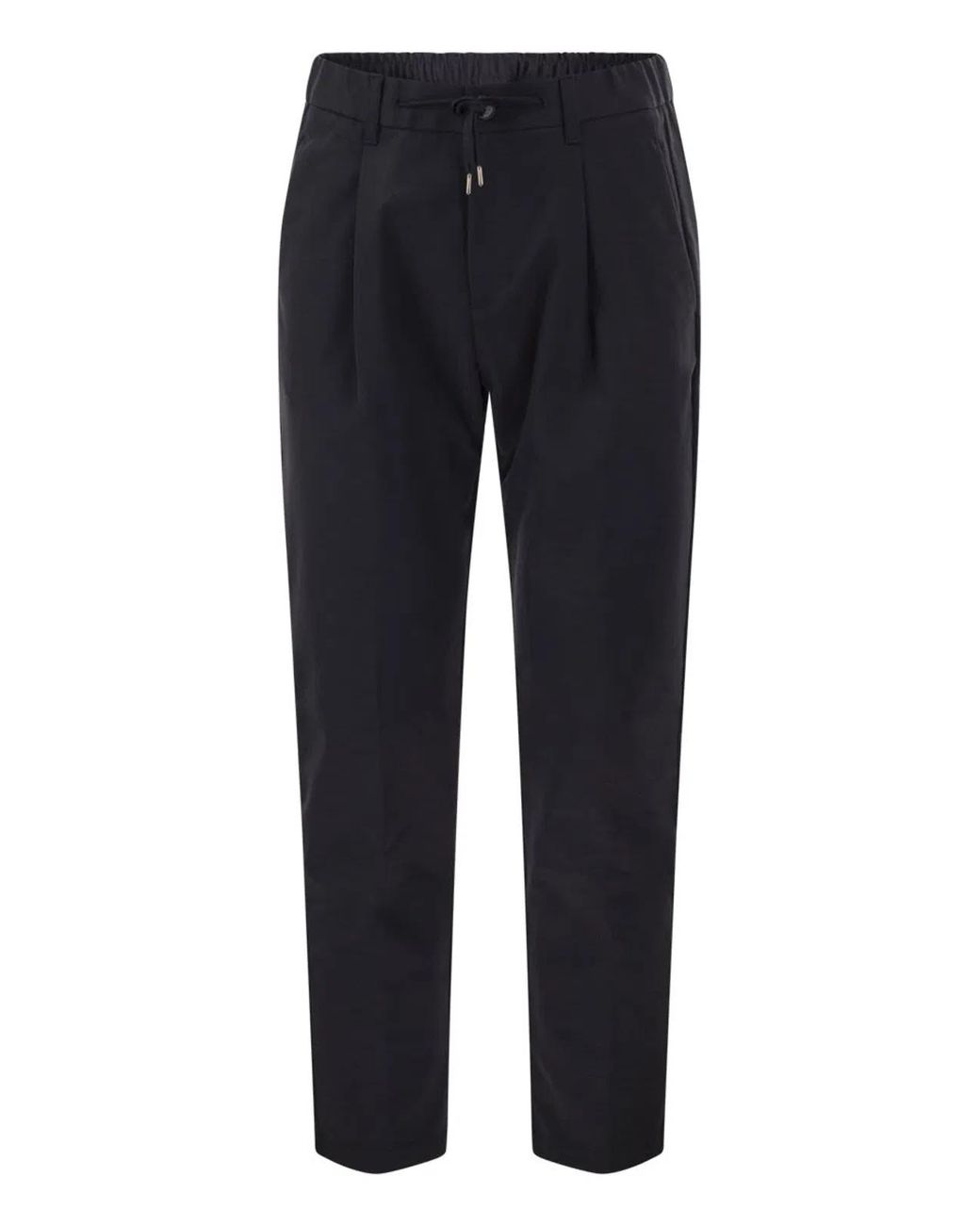 Herno Blue Technical Fabric Drawstring Trousers for men