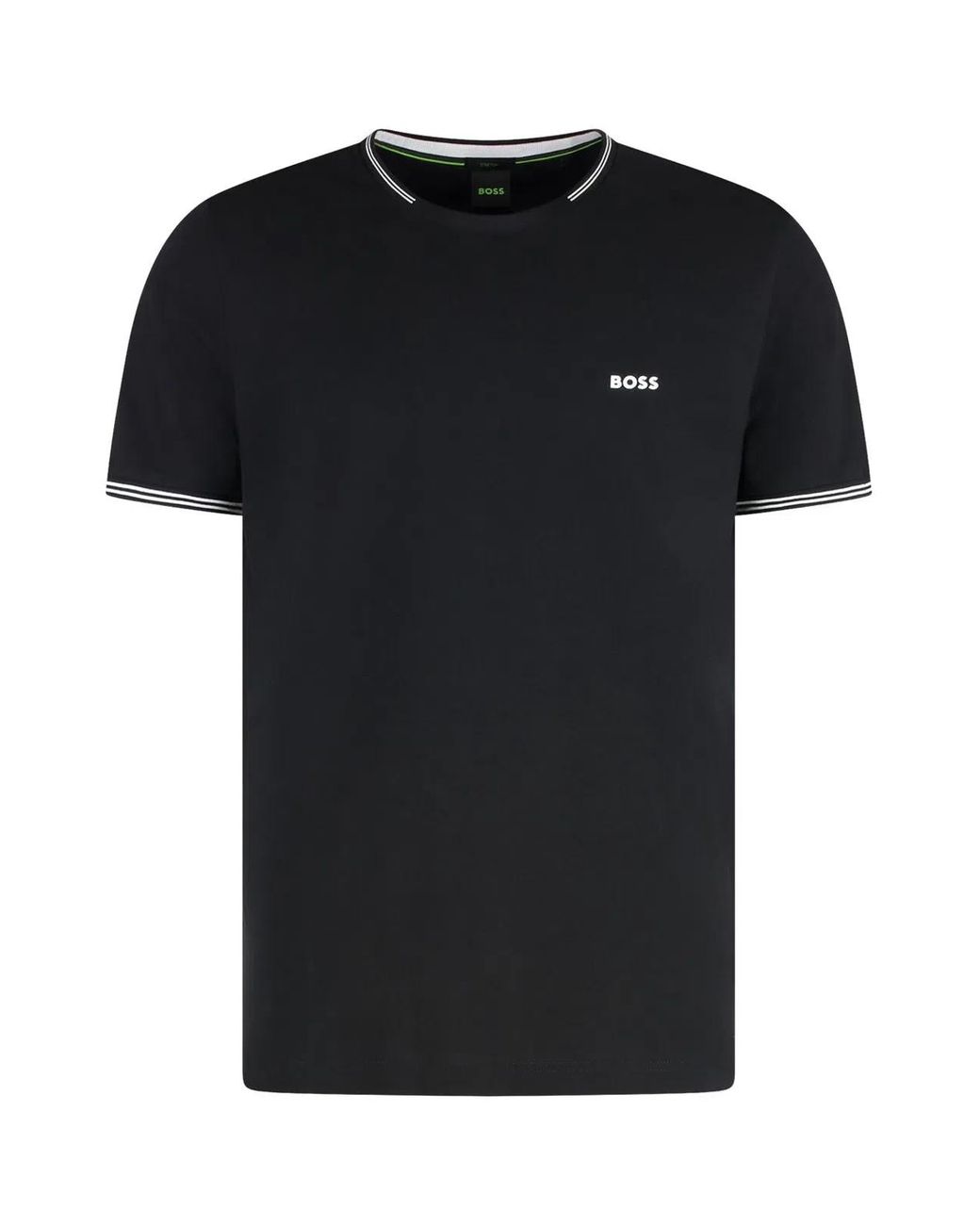 Boss Black Stretch Cotton T-Shirt for men