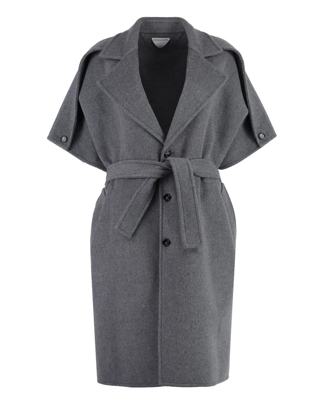 Bottega Veneta Black Wool And Cashmere Coat