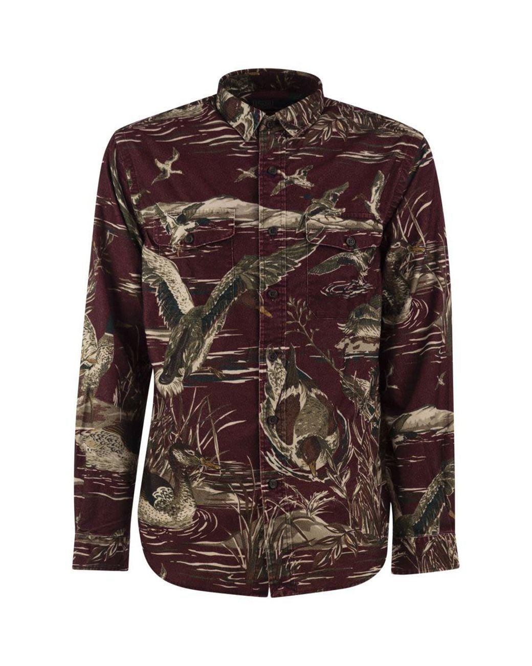 Polo Ralph Lauren Brown Cotton Shirt With Duck Print for men