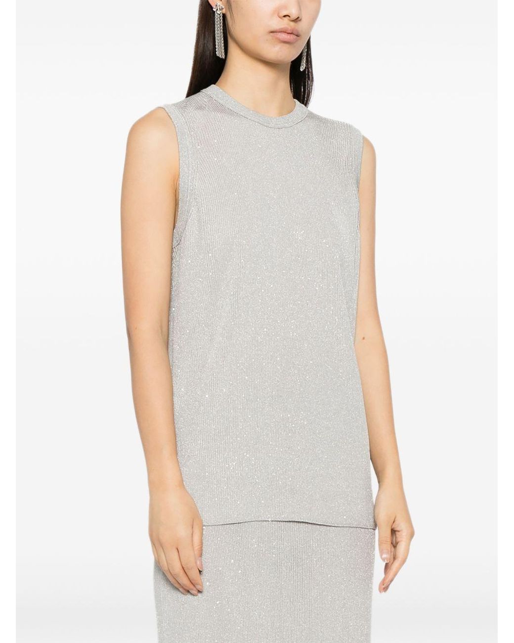 Tom Ford Gray Sequined Top