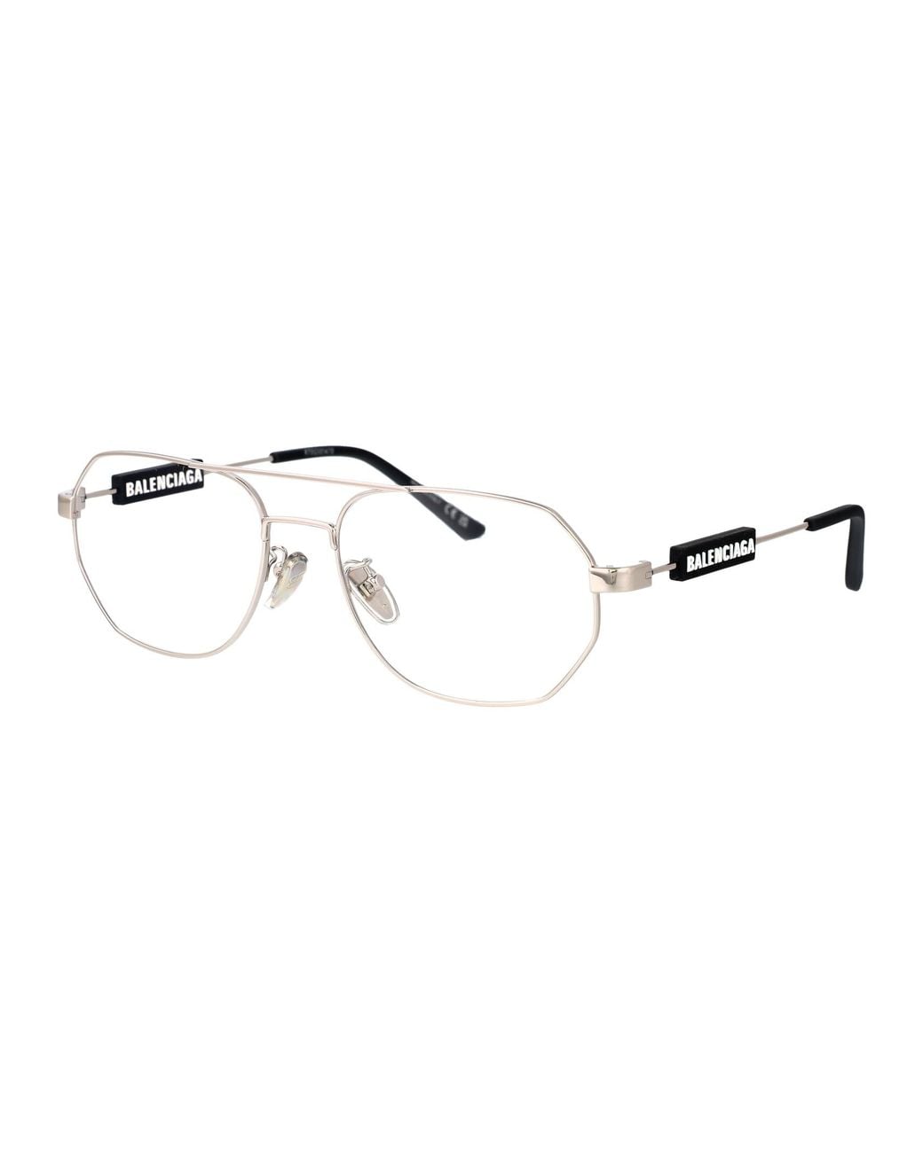 Balenciaga Metallic Metal Optical Glasses