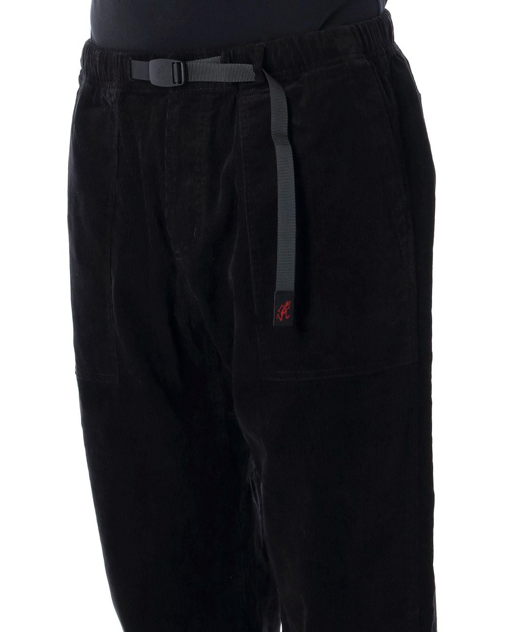 Gramicci Black Corduroy Loose Tapered Pants for men