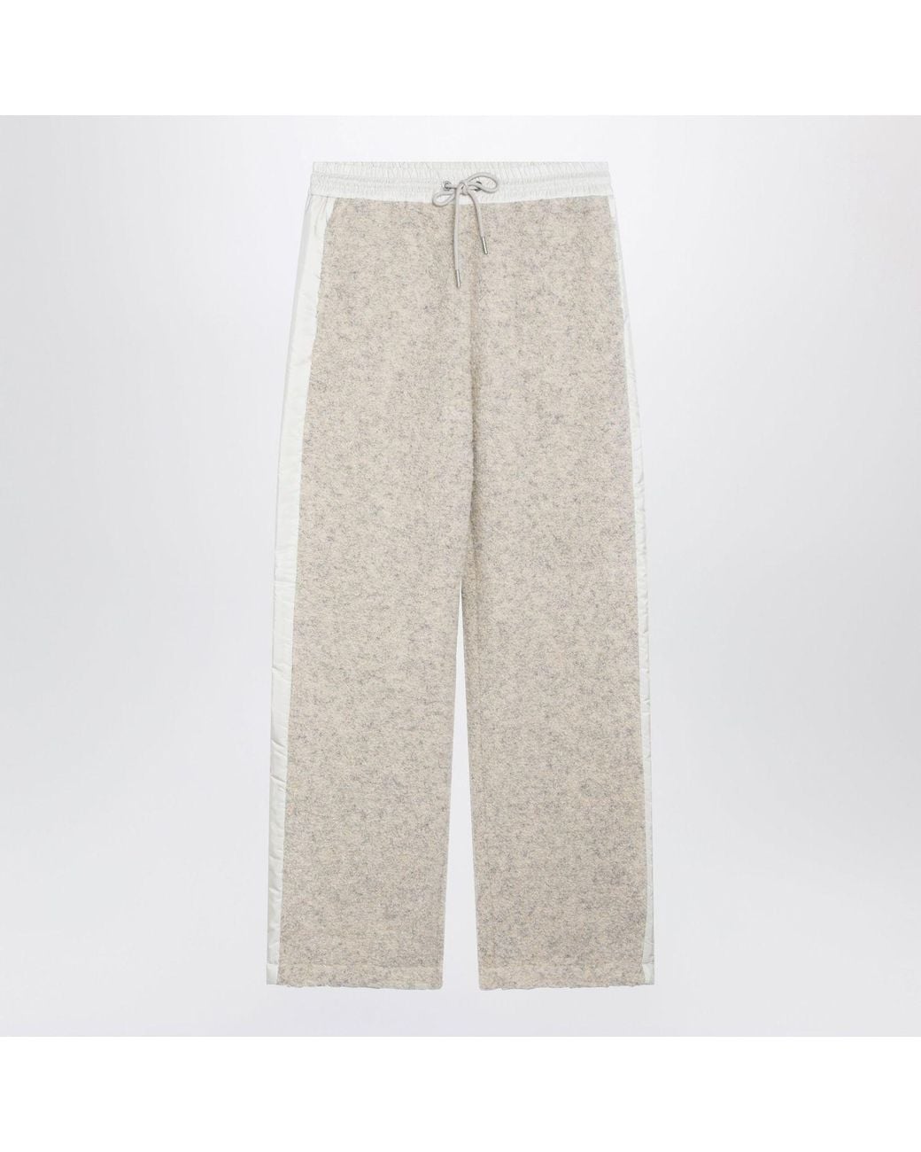 Moncler Natural Ivory Bouclé Trousers