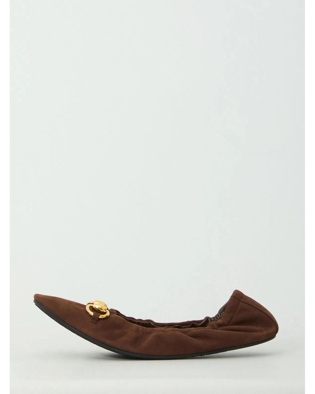 Gucci Brown Prima Ballerina Flat