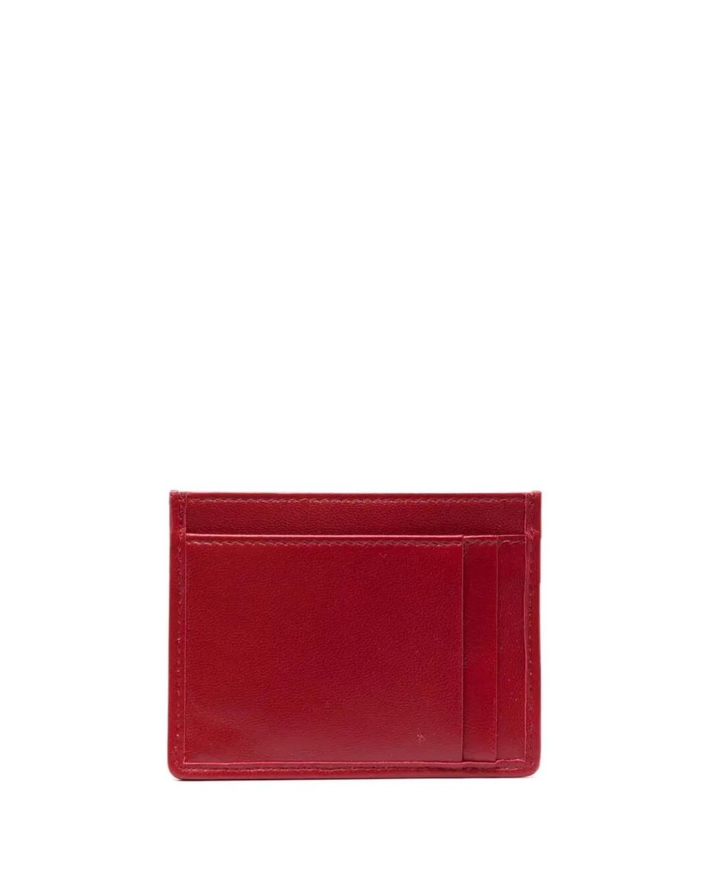 Miu Miu Red Matelassé Nappa Card Holder