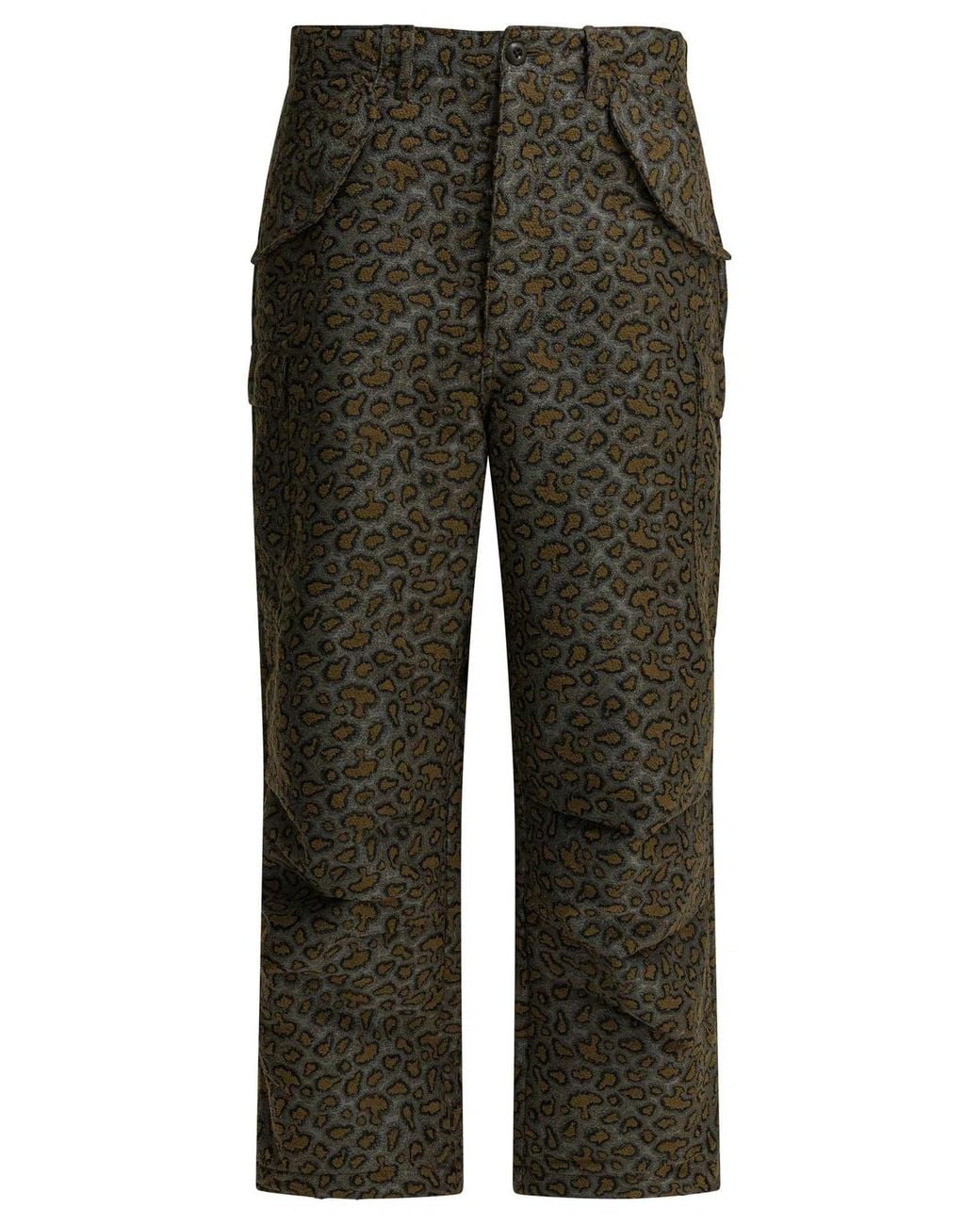 Beams Plus Gray Polyester Cotton Trousers for men