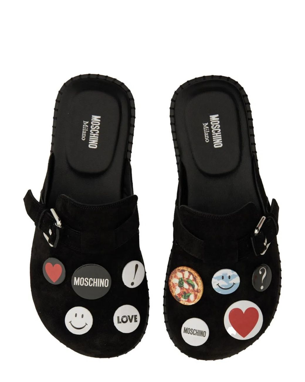 Moschino Couture Black Leather Flats