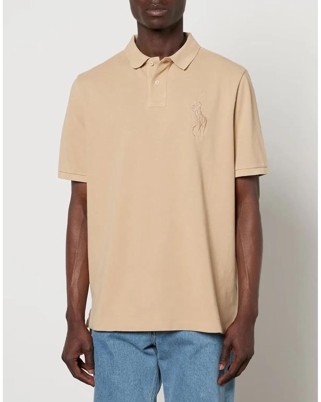 Polo Ralph Lauren Natural Big Pony Logo Classic Polo Shirt for men