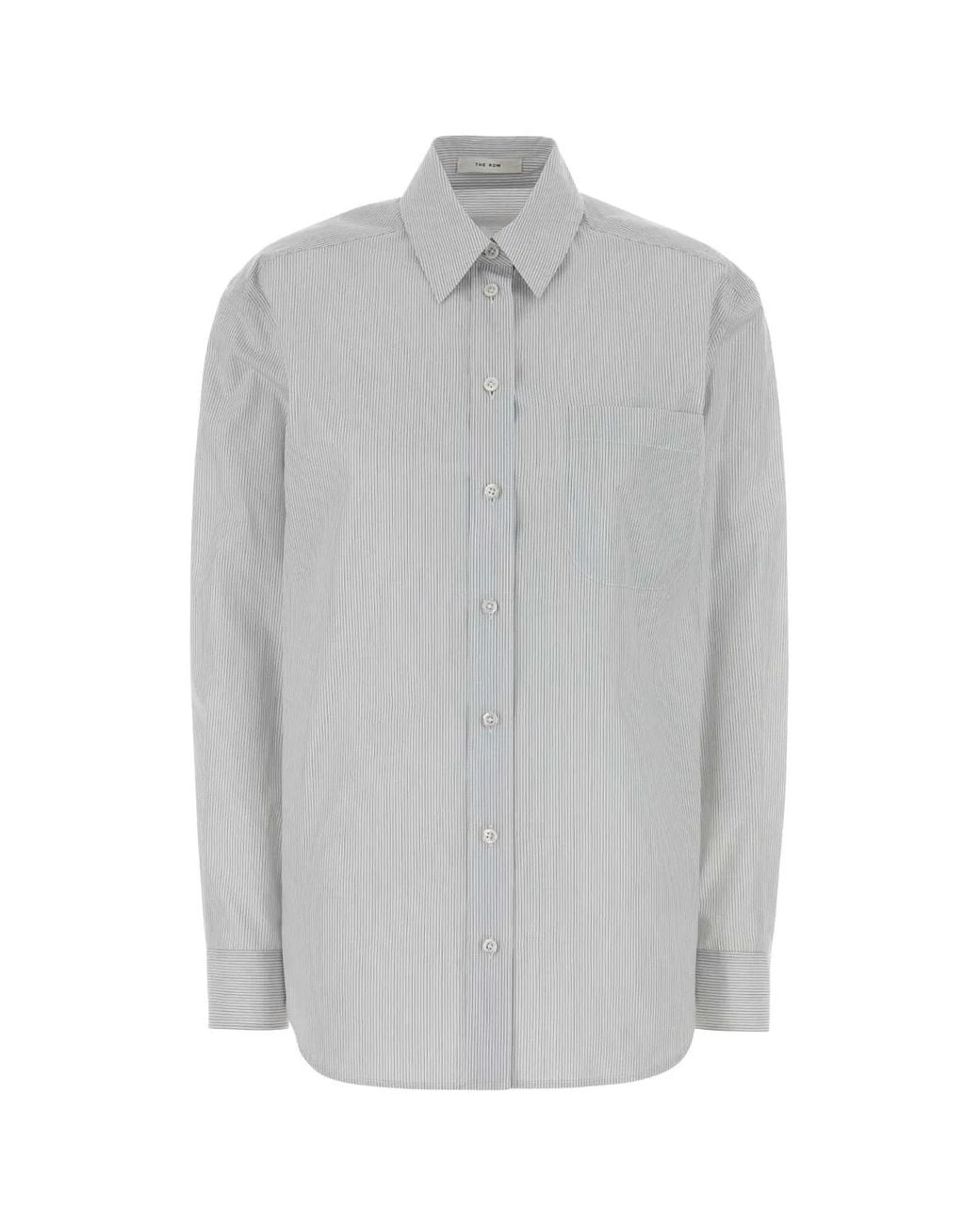 The Row Gray Regular Striped Shirt
