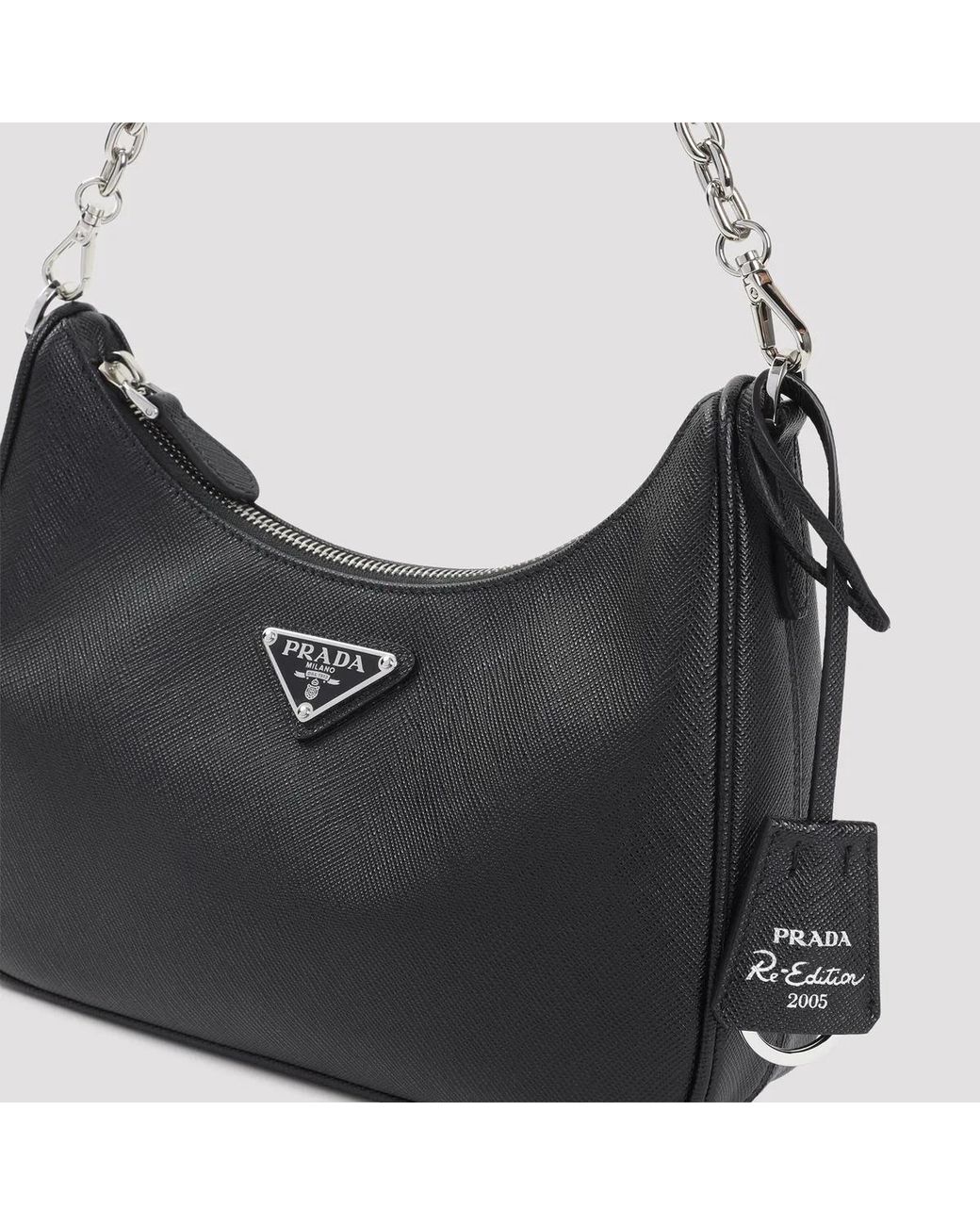 Prada Black Bandoliera Saffiano Leather Shoulder Bag