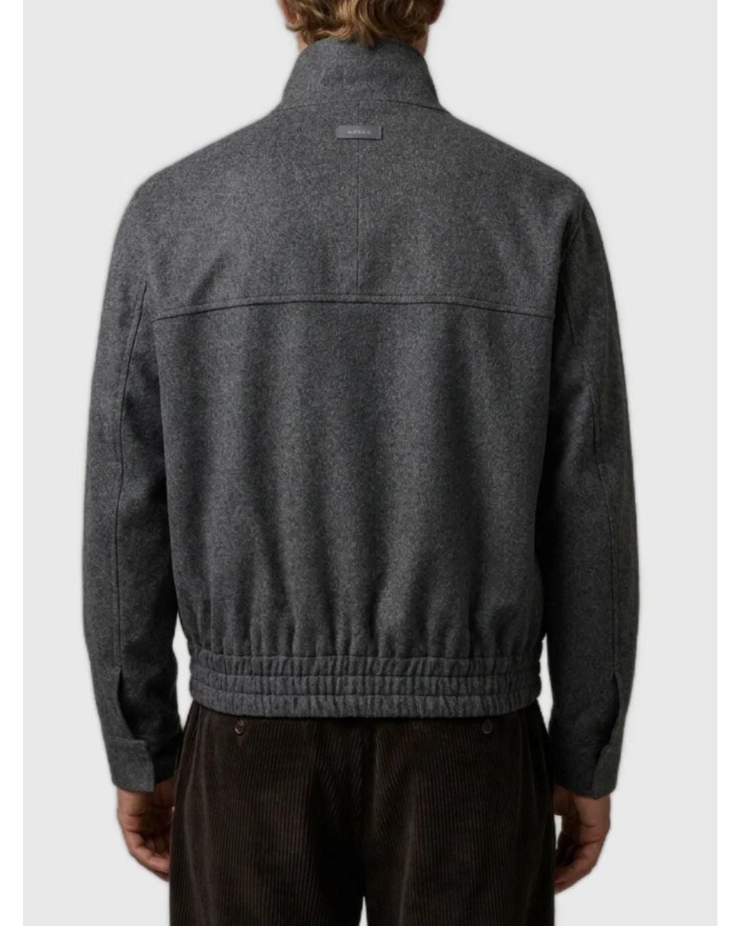 Lardini Gray Anthracite Barcon Bomber Jacket for men