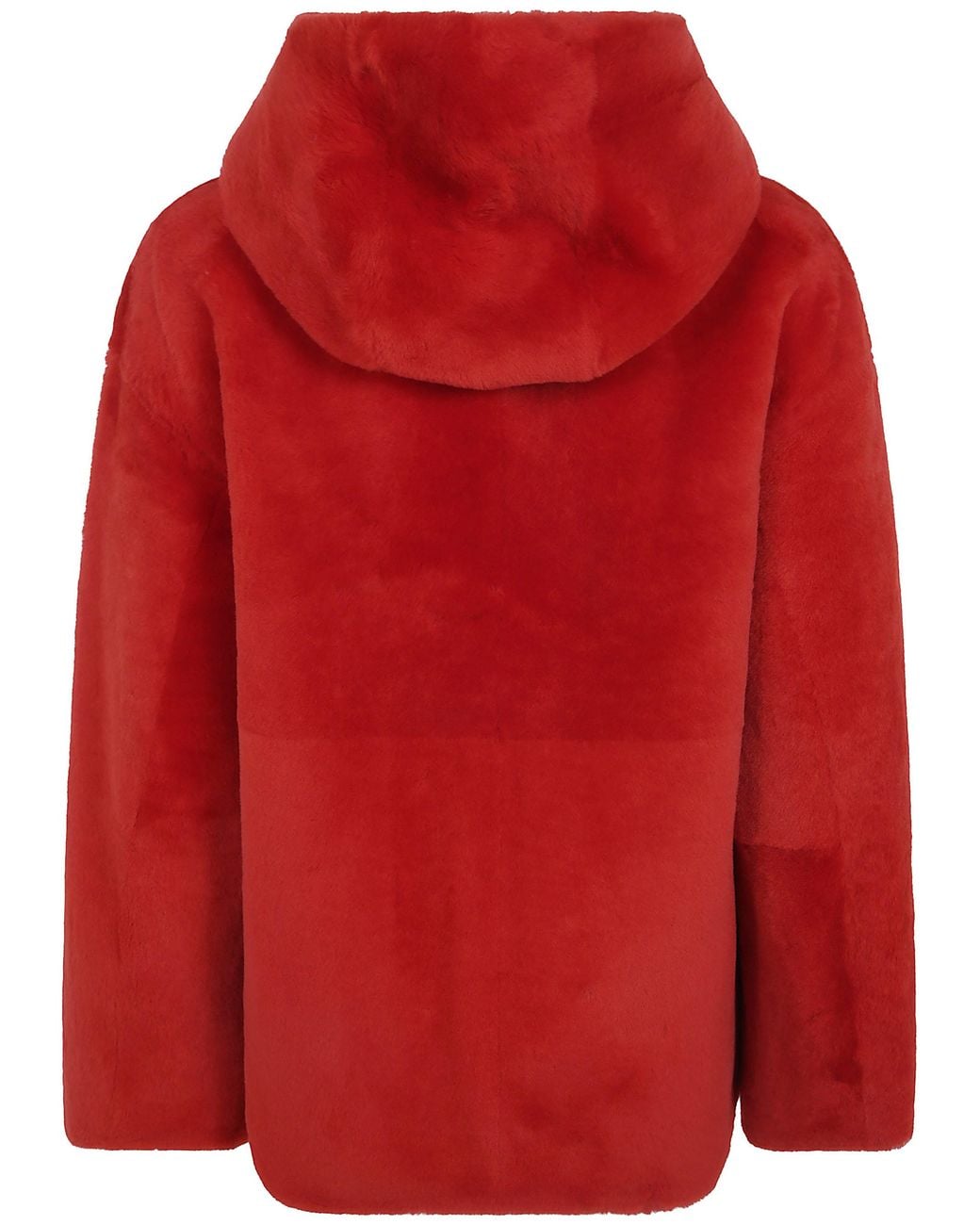 Yves Salomon Red 66 Cm Jacket